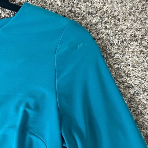 Tommy Hilfiger Blue Shift Dress with 3/4 Flared Sleeves Zipper in Back Size 4 - Picture 5 of 5